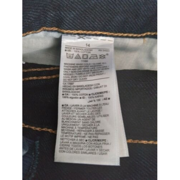 Old Navy Shorts Cut Off Dark Wash Adjustable Waist Girls Size 14 - Picture 4 of 4